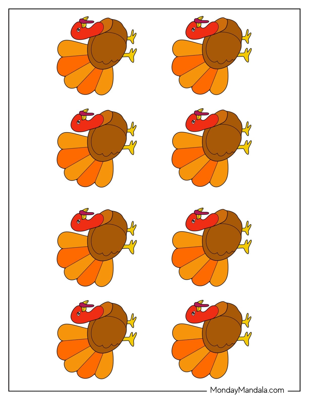 62 turkey templates (free pdf printables)